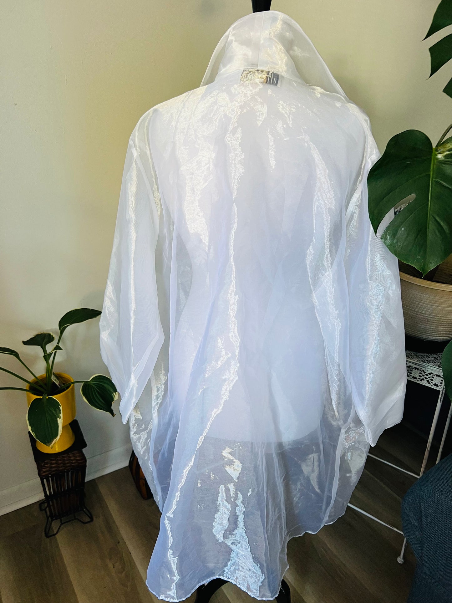 White sheer vintage blouse