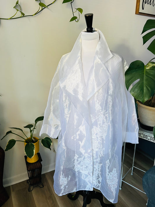 White sheer vintage blouse