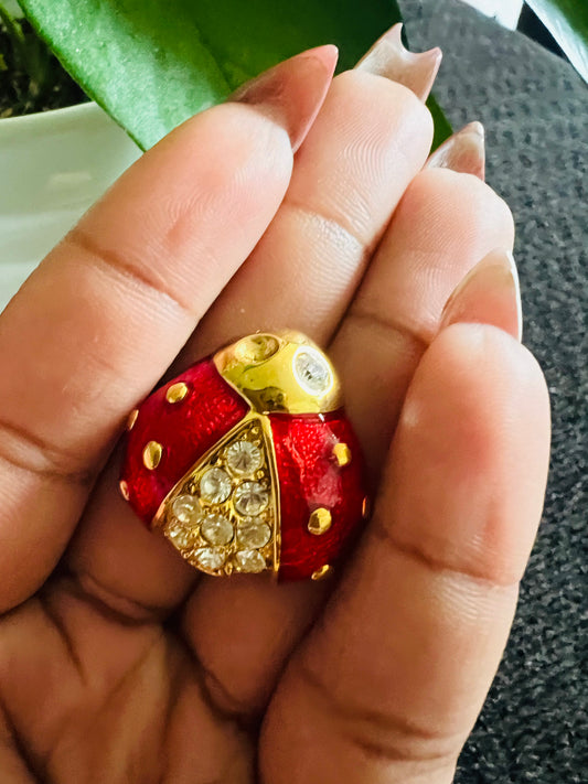 Vintage ladybug brooch