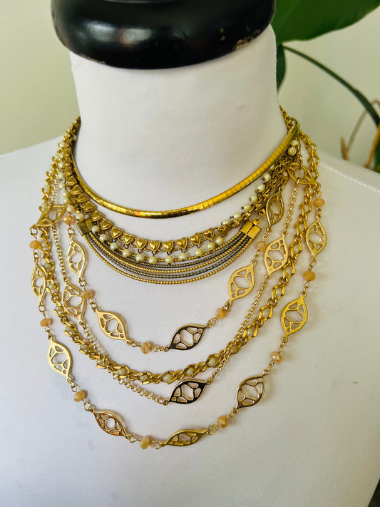 Layered Gold Necklace Set